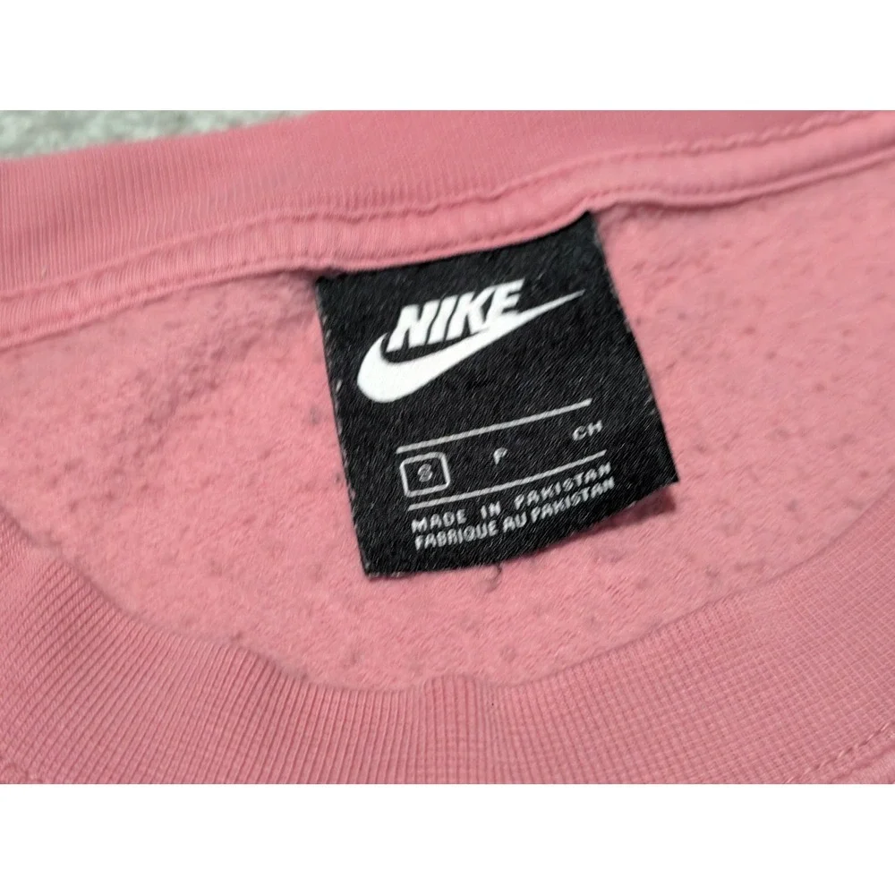 Nike Sweatshirt Women Small Pink Sportswear Essential Fleece Crewneck Oversized